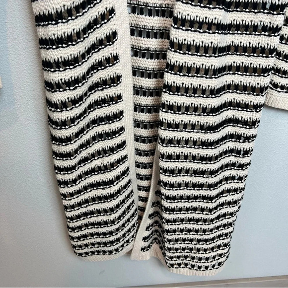 NWOT Anthropologie Maeve Lana Striped Longline Cardigan Cream Casual Medium - Picture 8 of 13